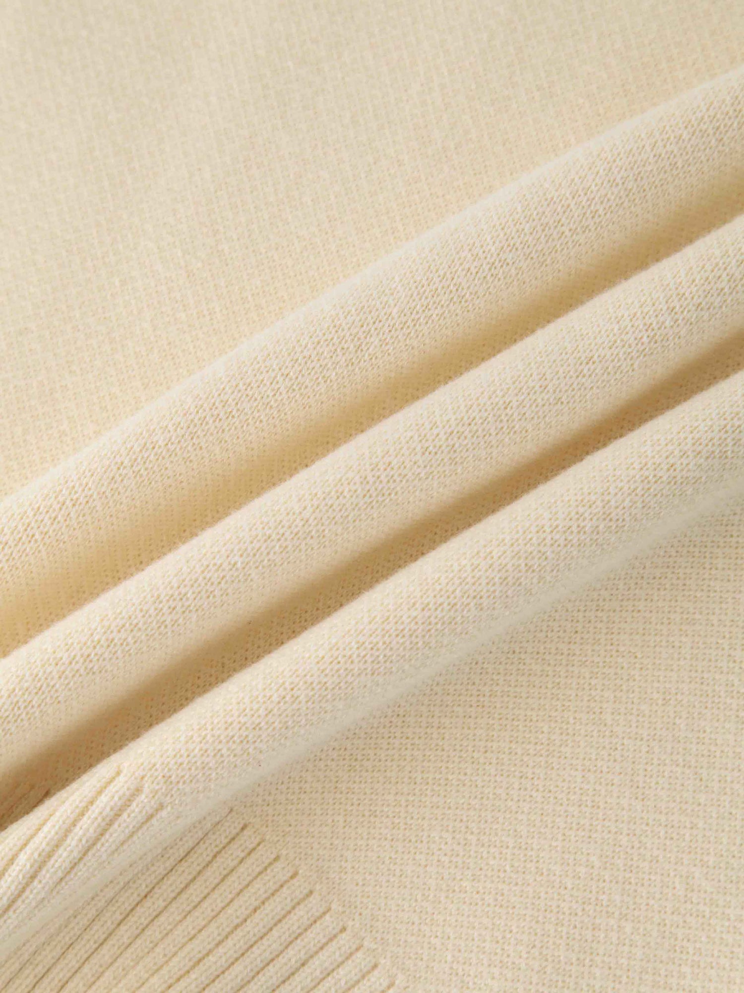 V-Neck Knit Vest-Ivory