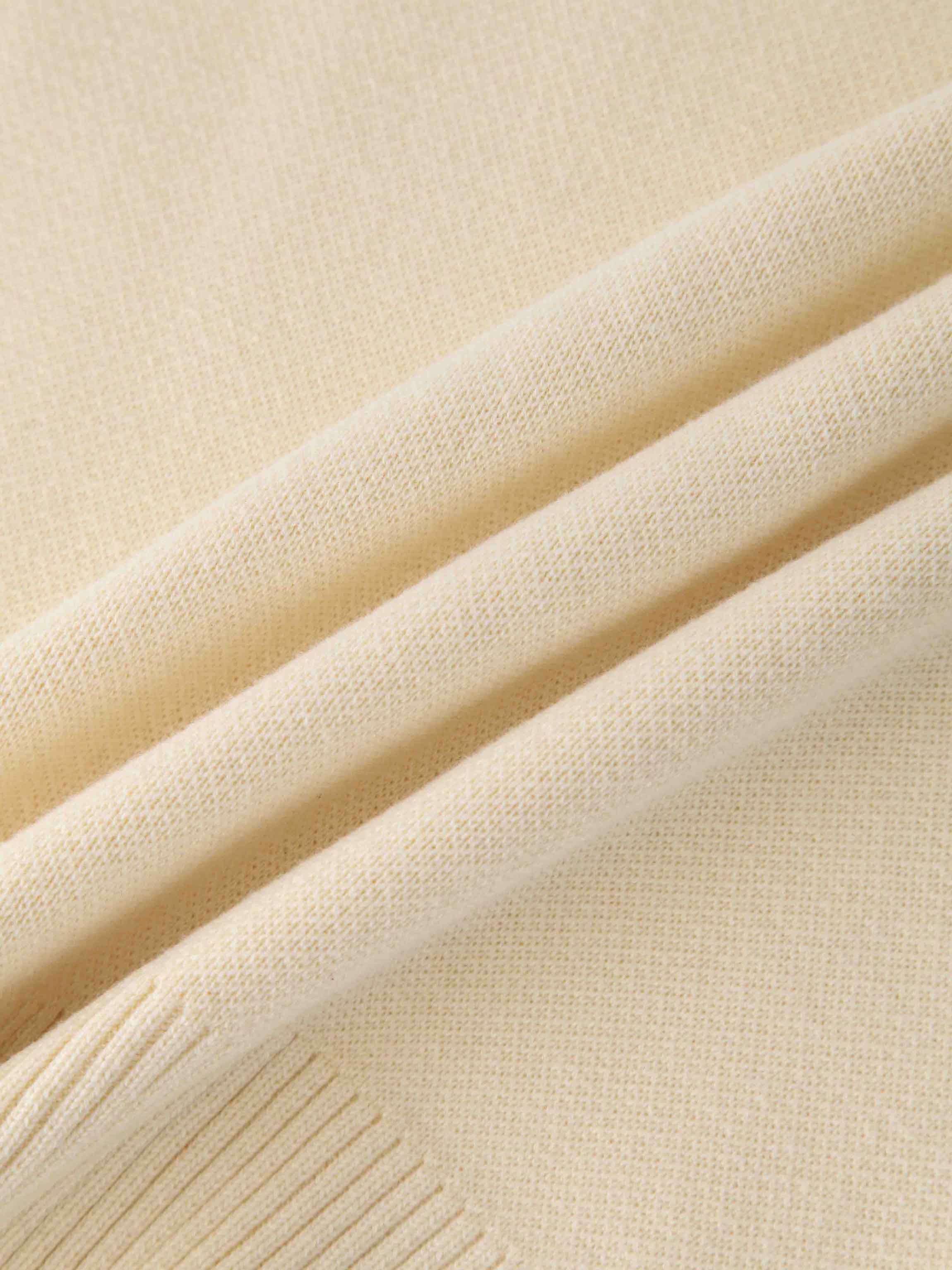 V-Neck Knit Vest-Ivory