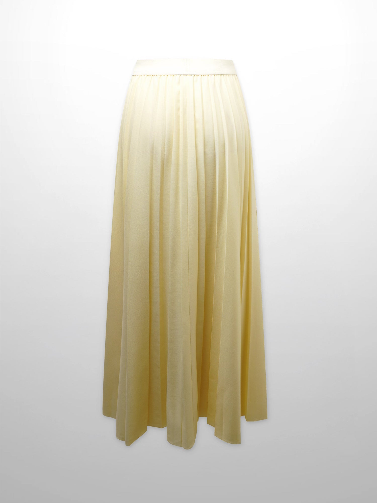 PLEATED SKIRT 37"-PALE YELLOW