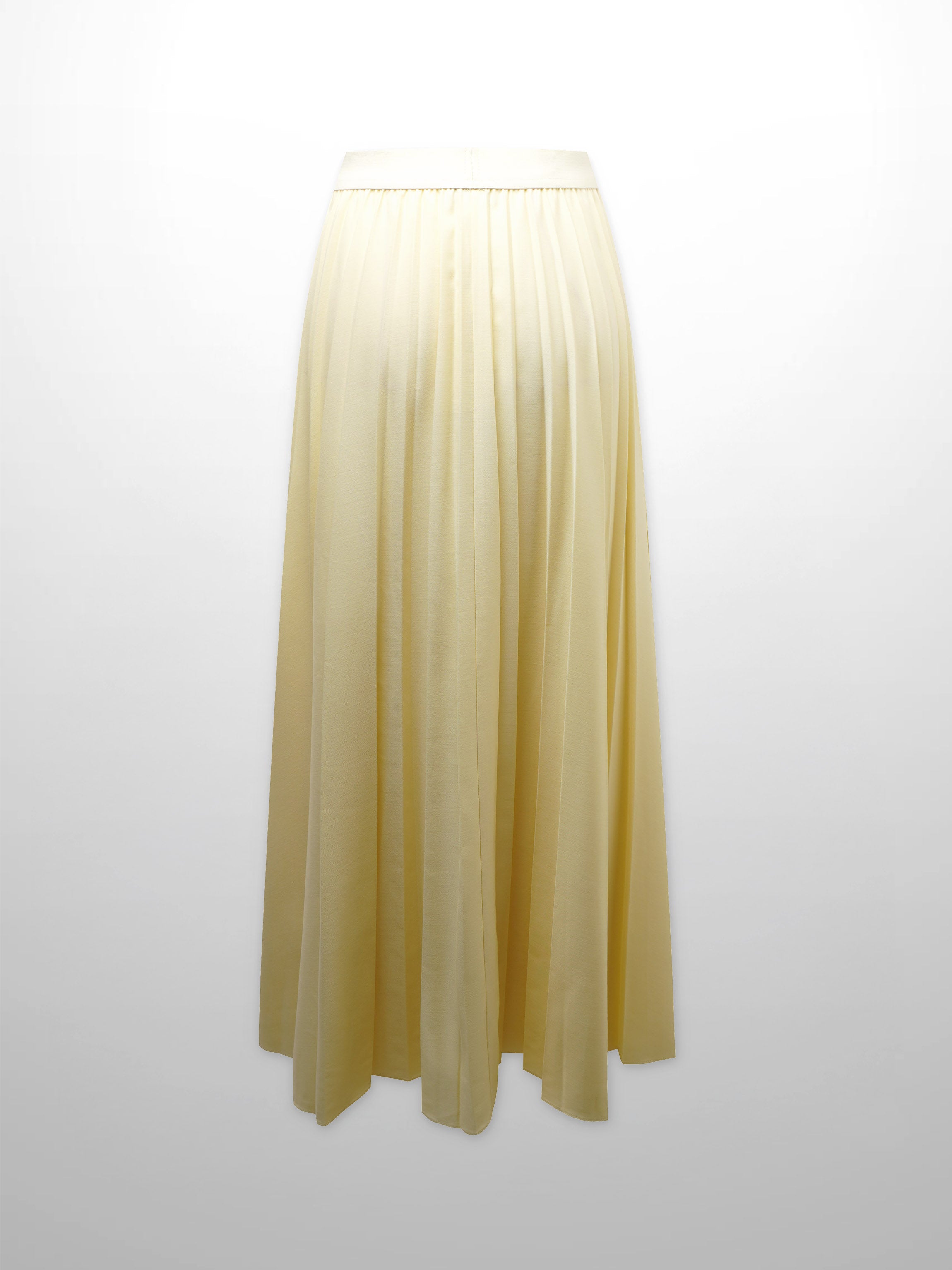 PLEATED SKIRT 37"-PALE YELLOW