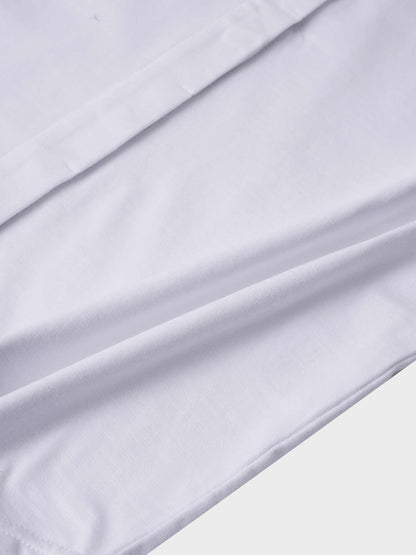 Button Down T-Shirt Blouse-White