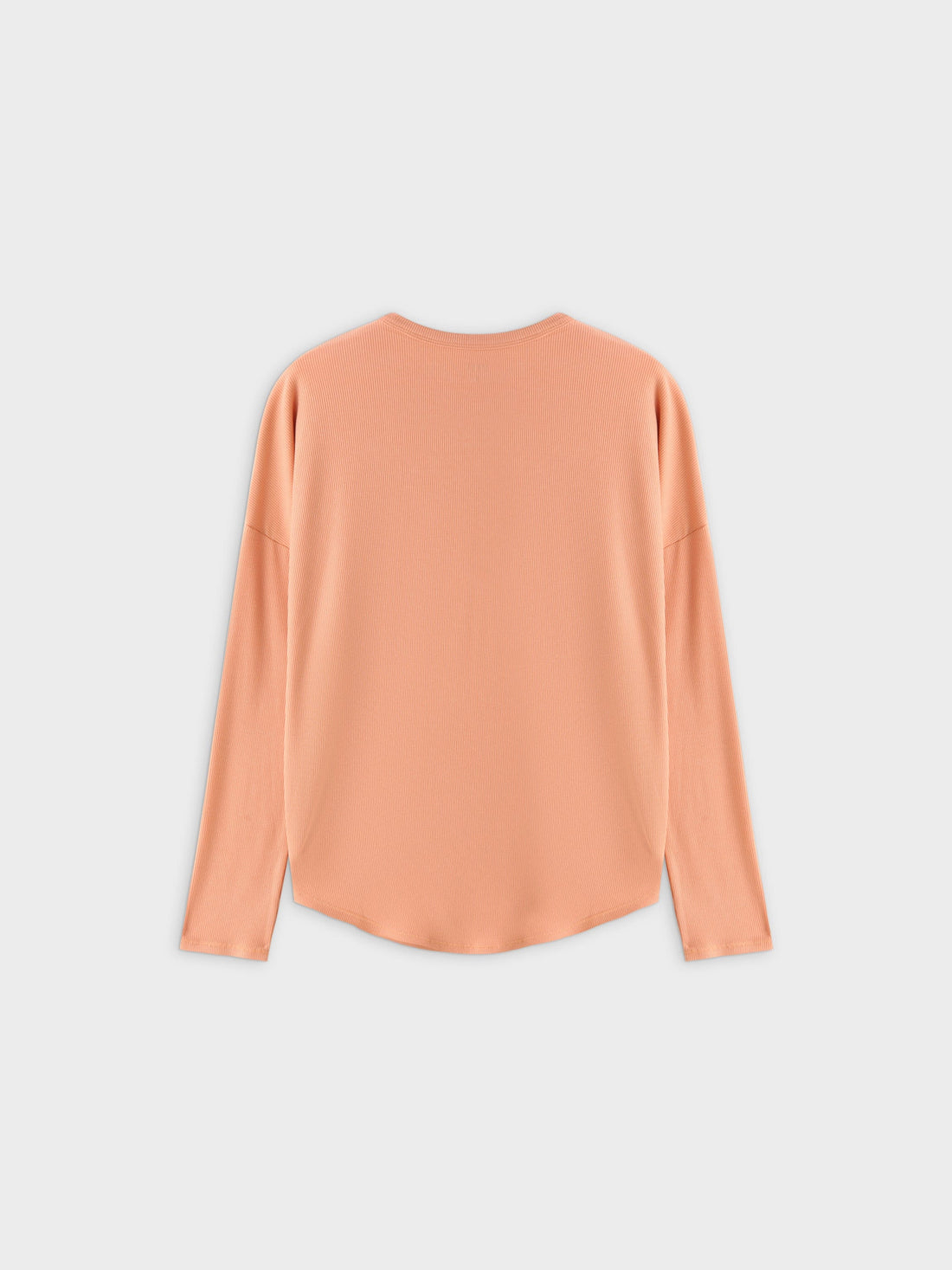 Ribbed Swing Tee-Peach