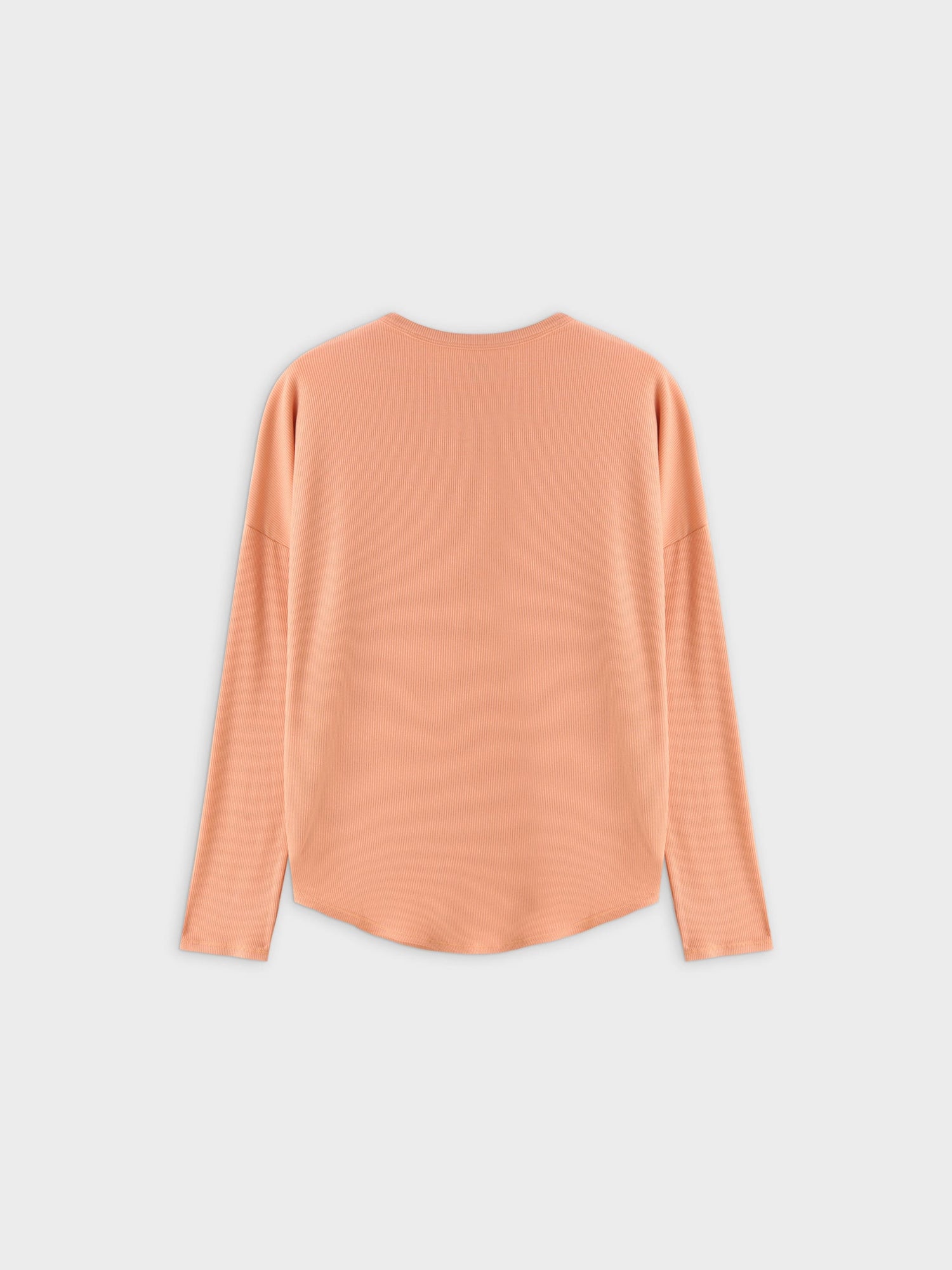 Ribbed Swing Tee-Peach