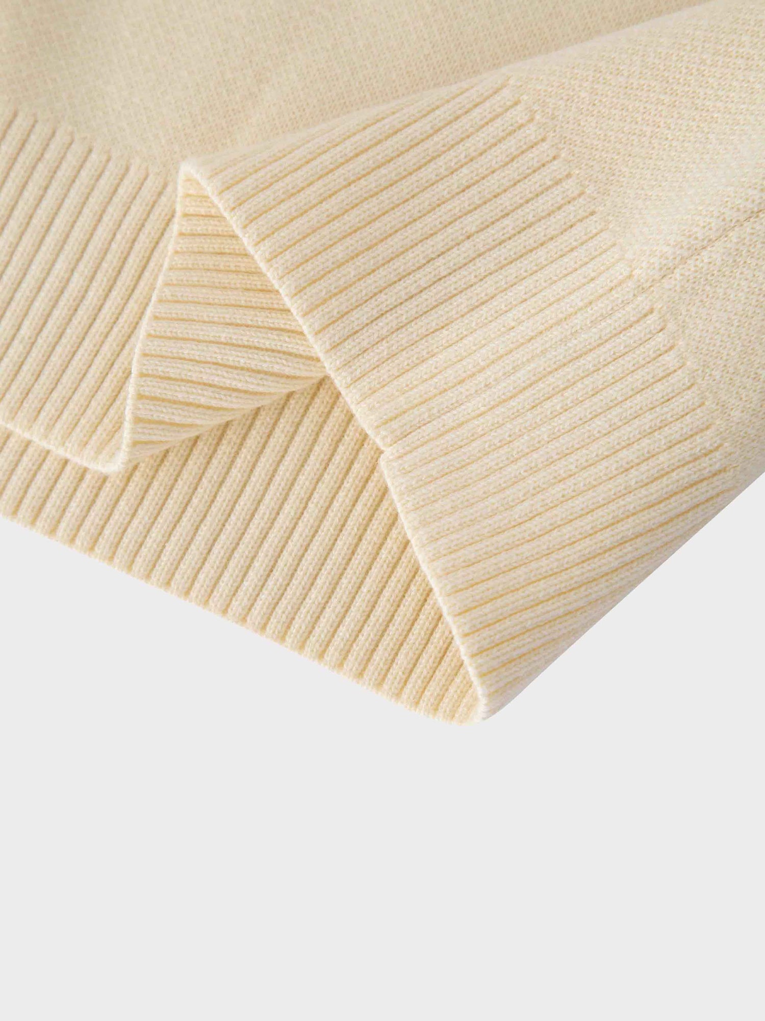 V-Neck Knit Vest-Ivory