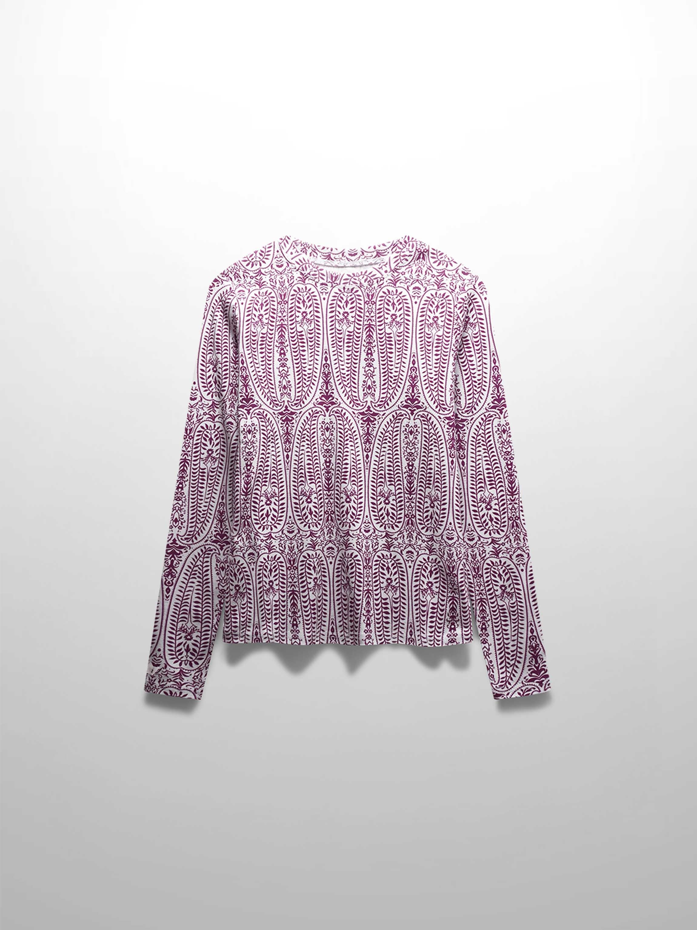 Basic Printed T-shirt-Paisley Vines