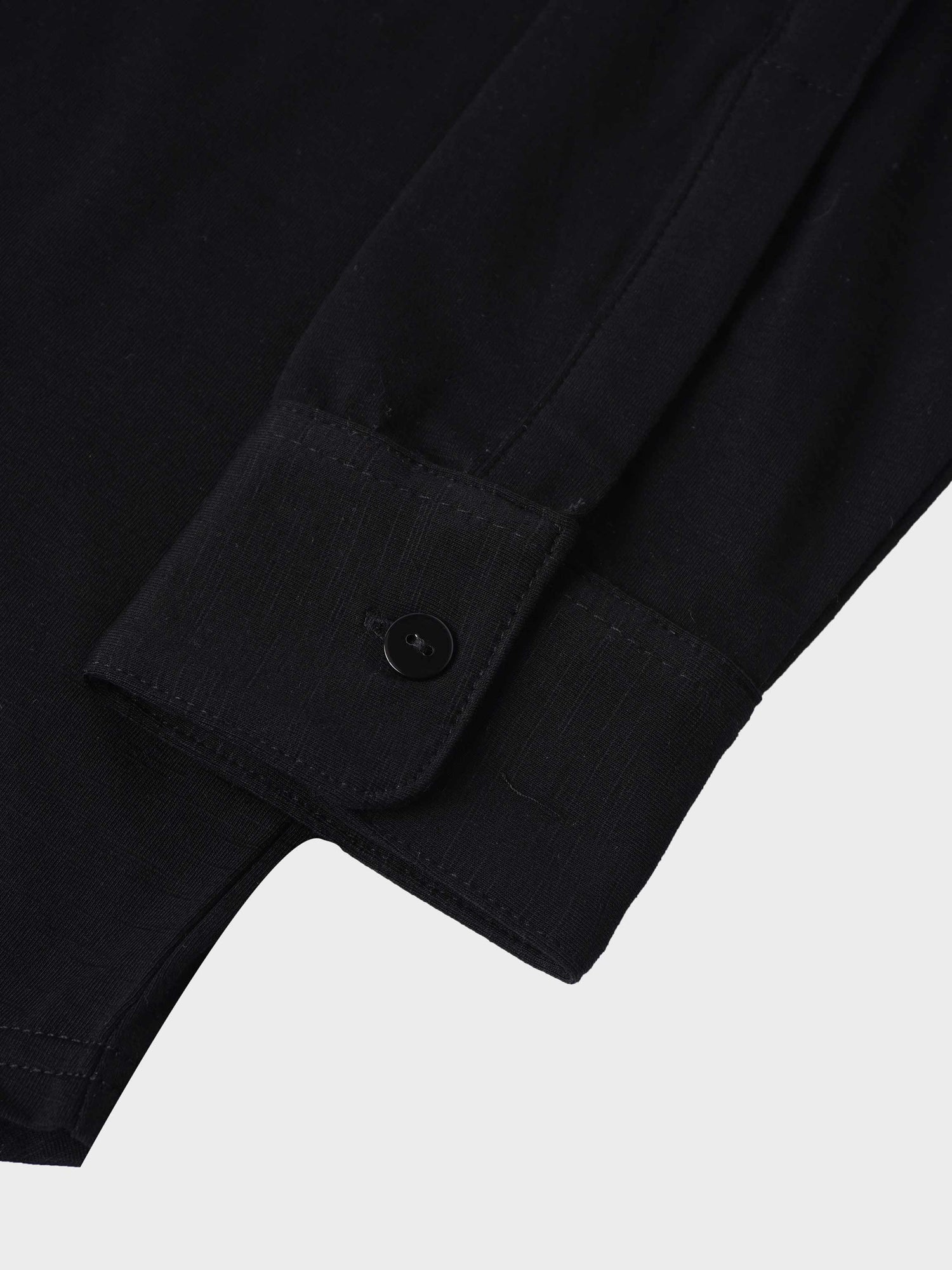Button Down T-Shirt Blouse-Black