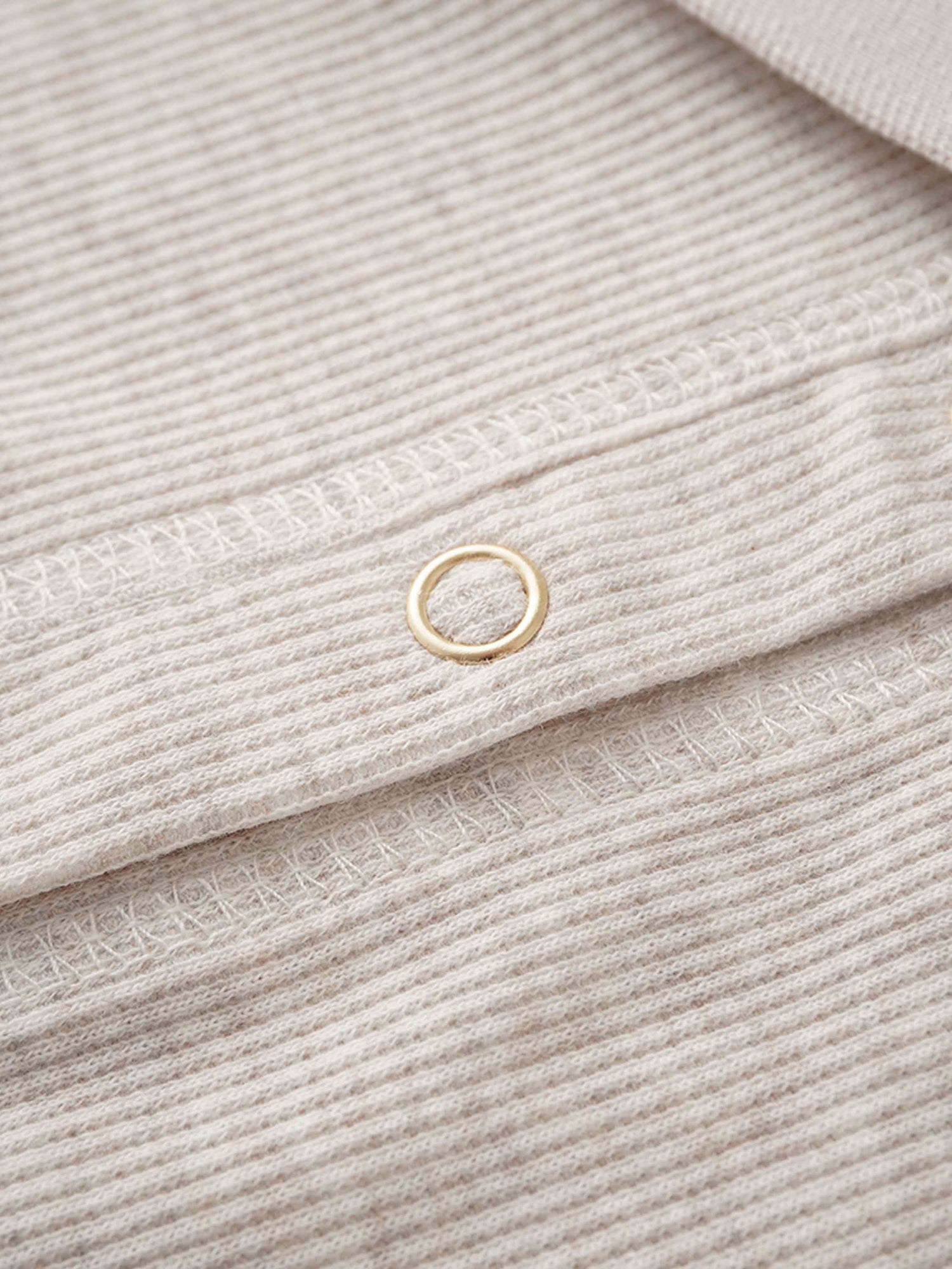 RIBBED COLLAR T-SHIRT-OATMEAL