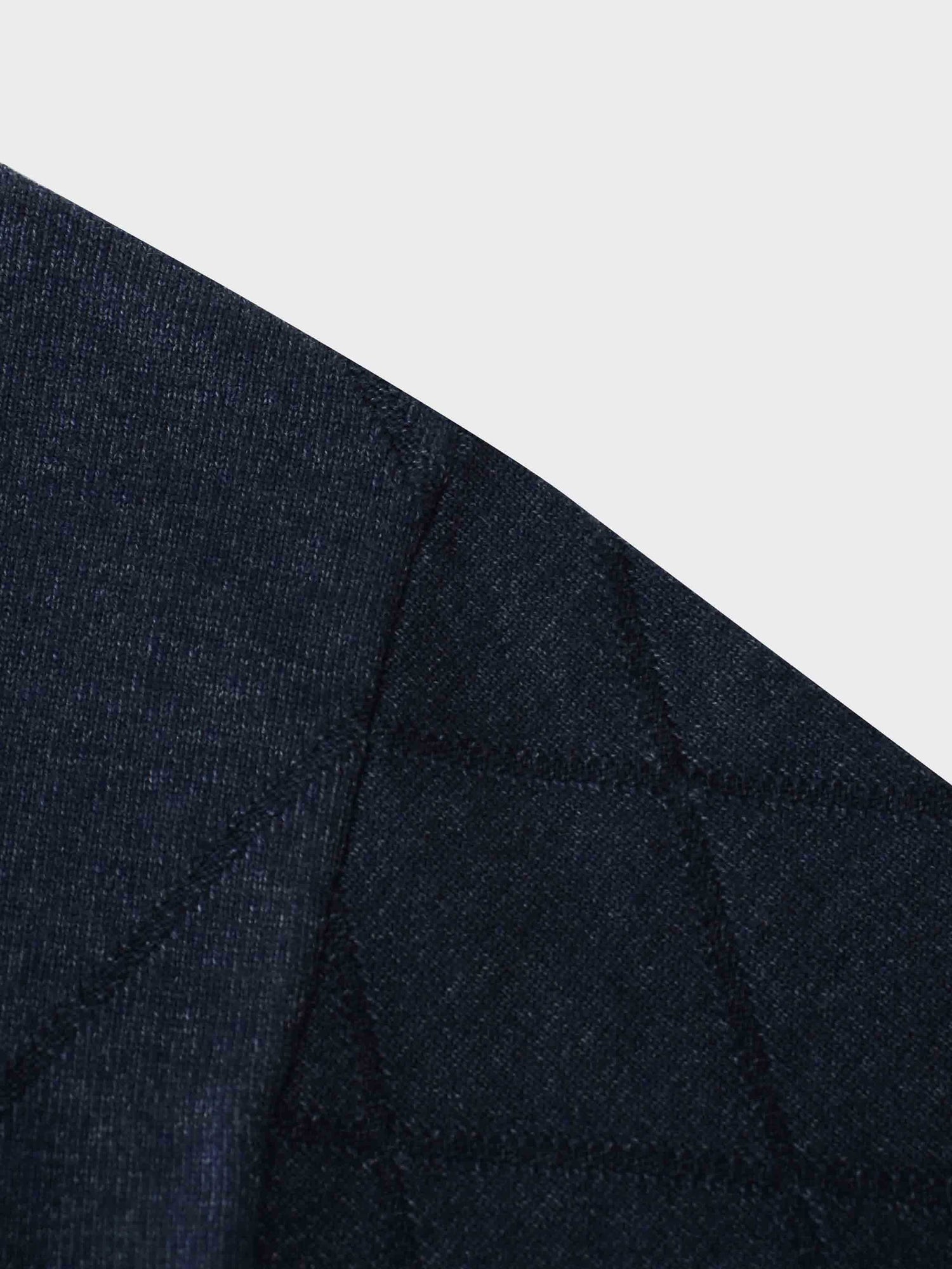 Oversized Diamond Detail Sweater-Heathered Navy