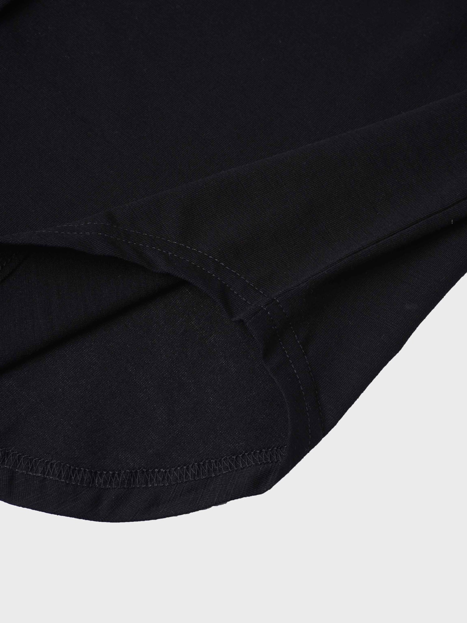 Button Down T-Shirt Blouse-Black