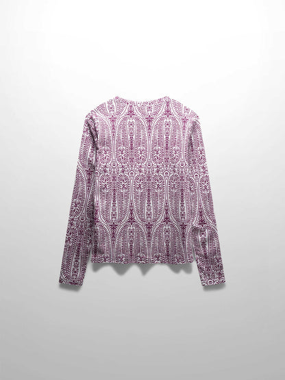 Basic Printed T-shirt-Paisley Vines