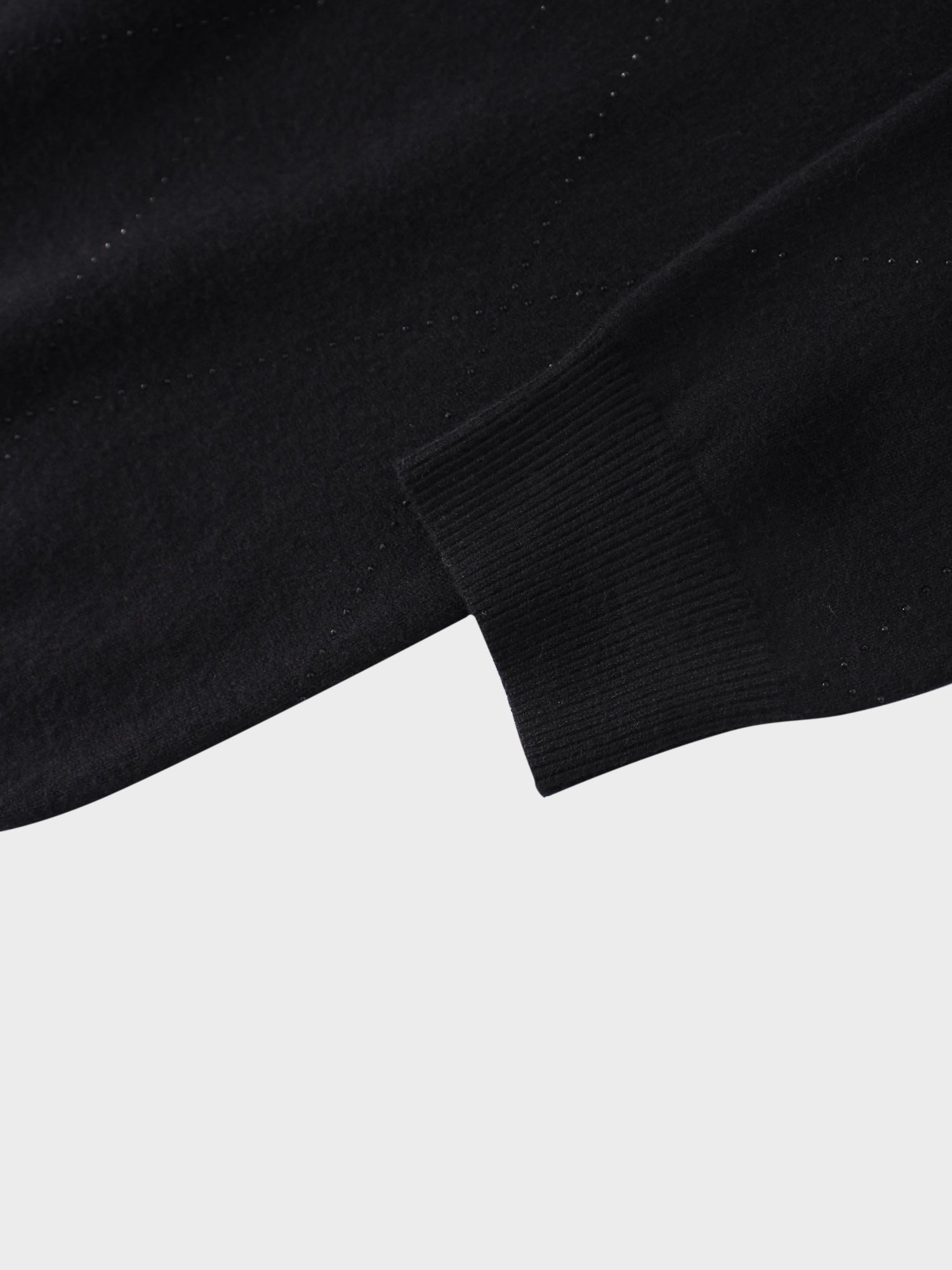Diamond Stud Design Sweater-Black