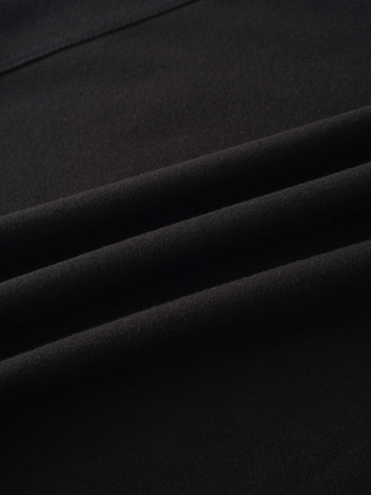 Fringe Circle Skirt-Black