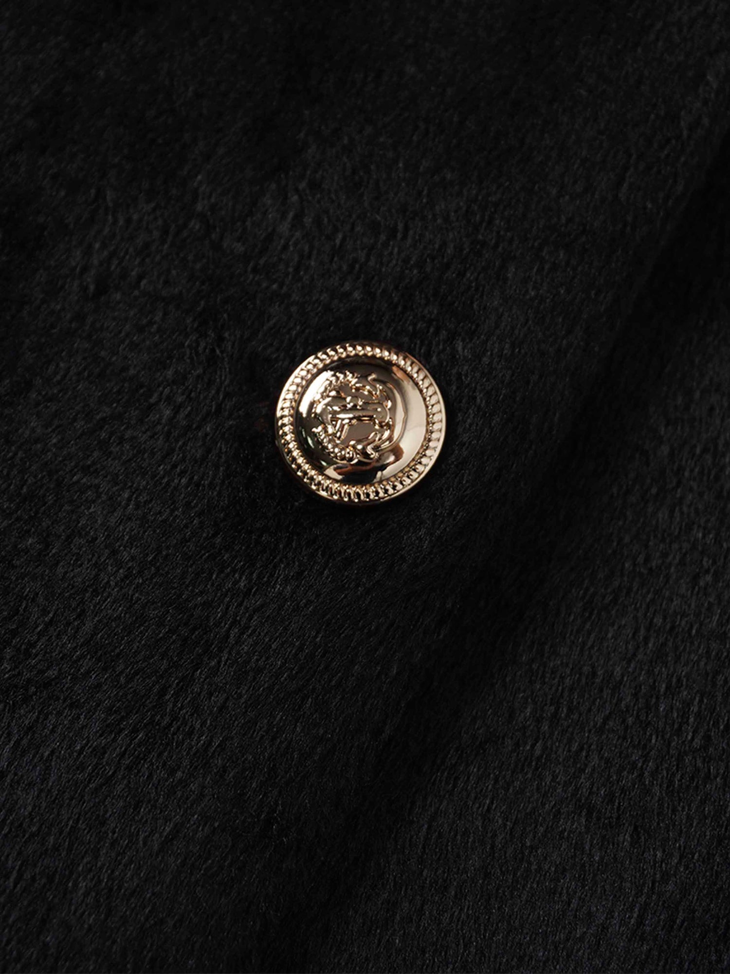 Velour Button Down Maxi Dress-Black