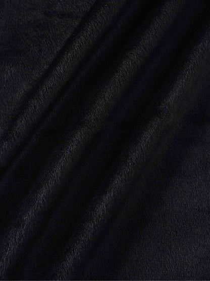 Velour Button Down Maxi Dress-Black