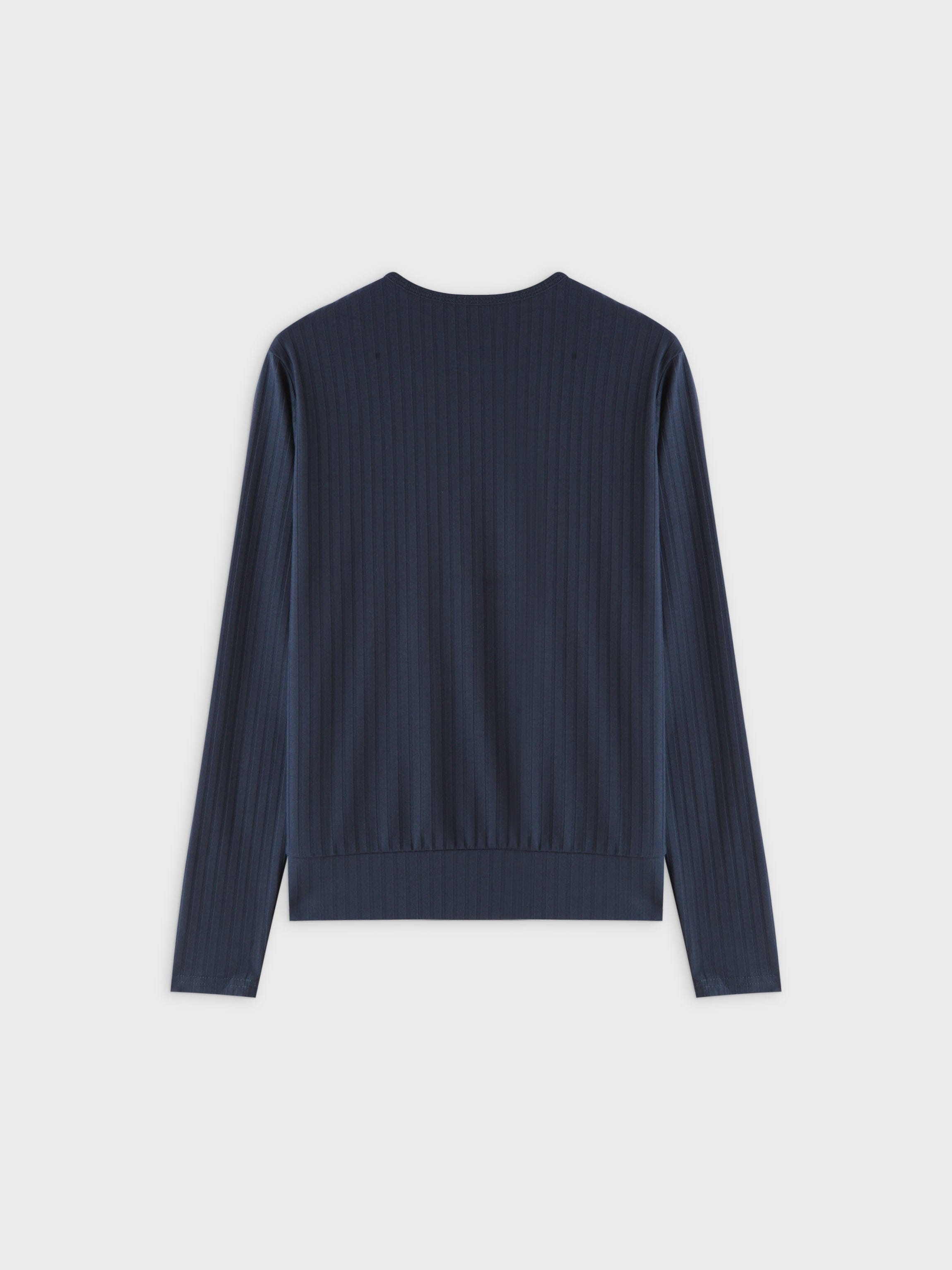 Ribbed High V Bomber-Navy