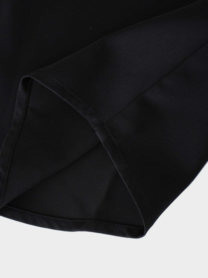 Back Stripe Blouse-Black/Cream