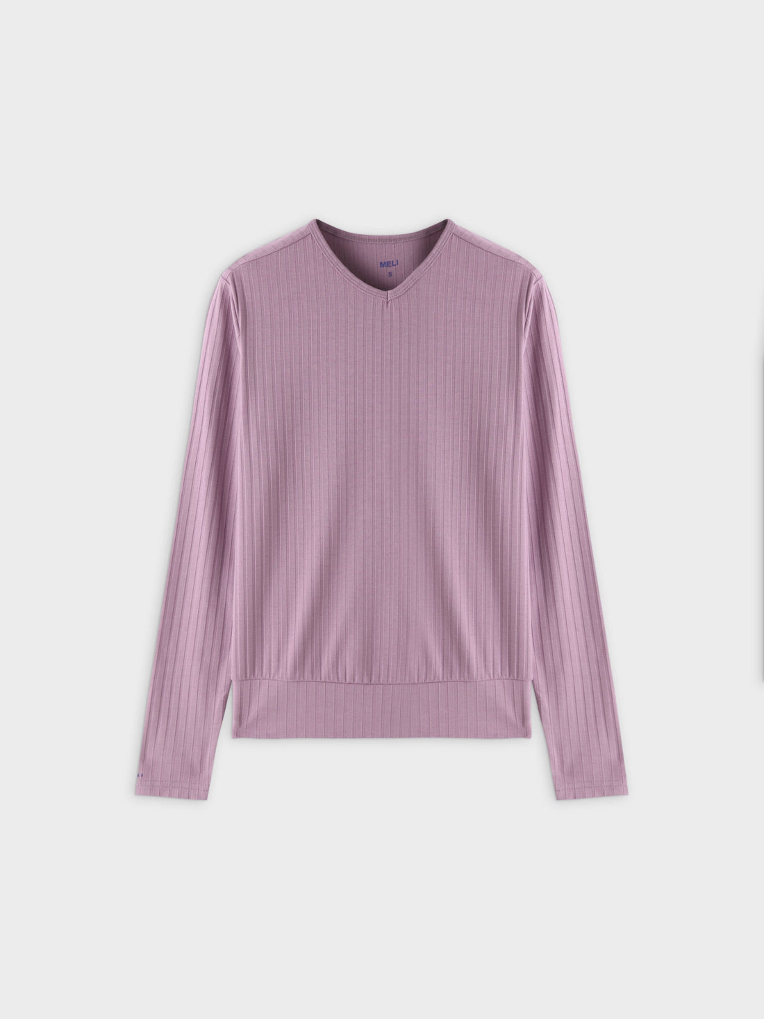 Ribbed High V Bomber-Lavender