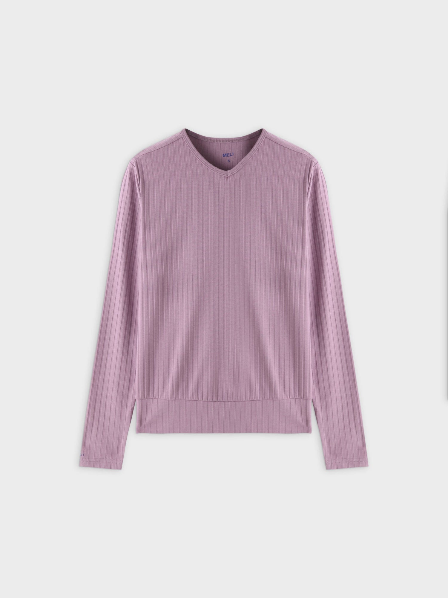 Ribbed High V Bomber-Lavender