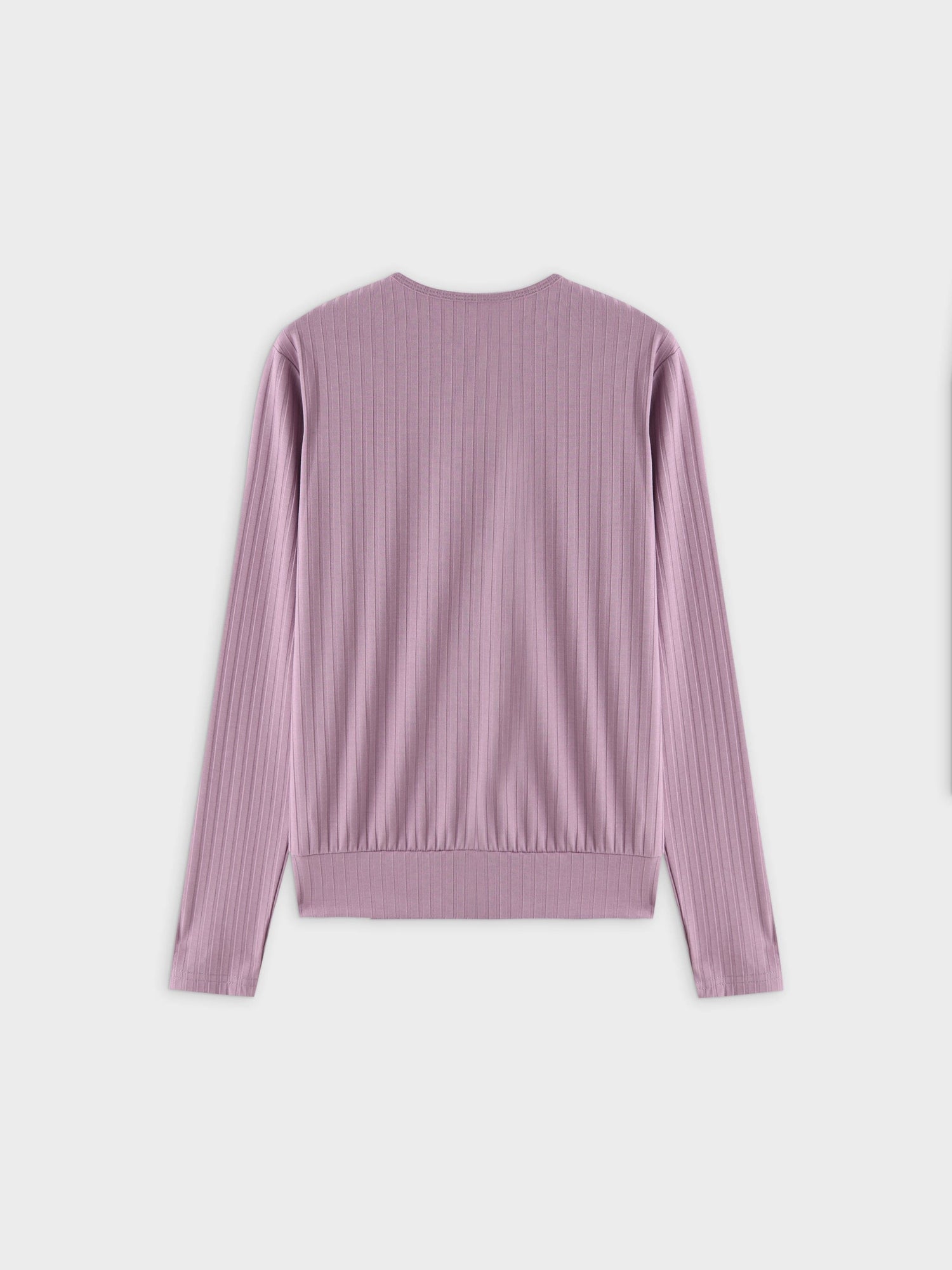 Ribbed High V Bomber-Lavender