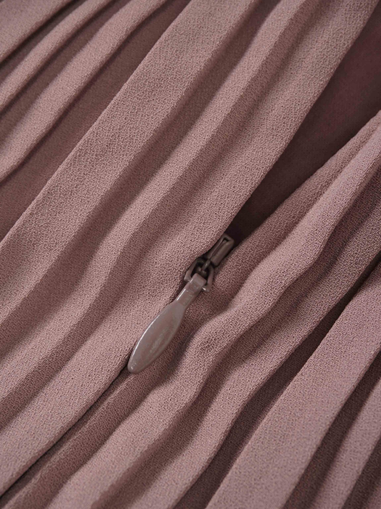 Pleated Layer Skirt 37"-Mocha Mousse