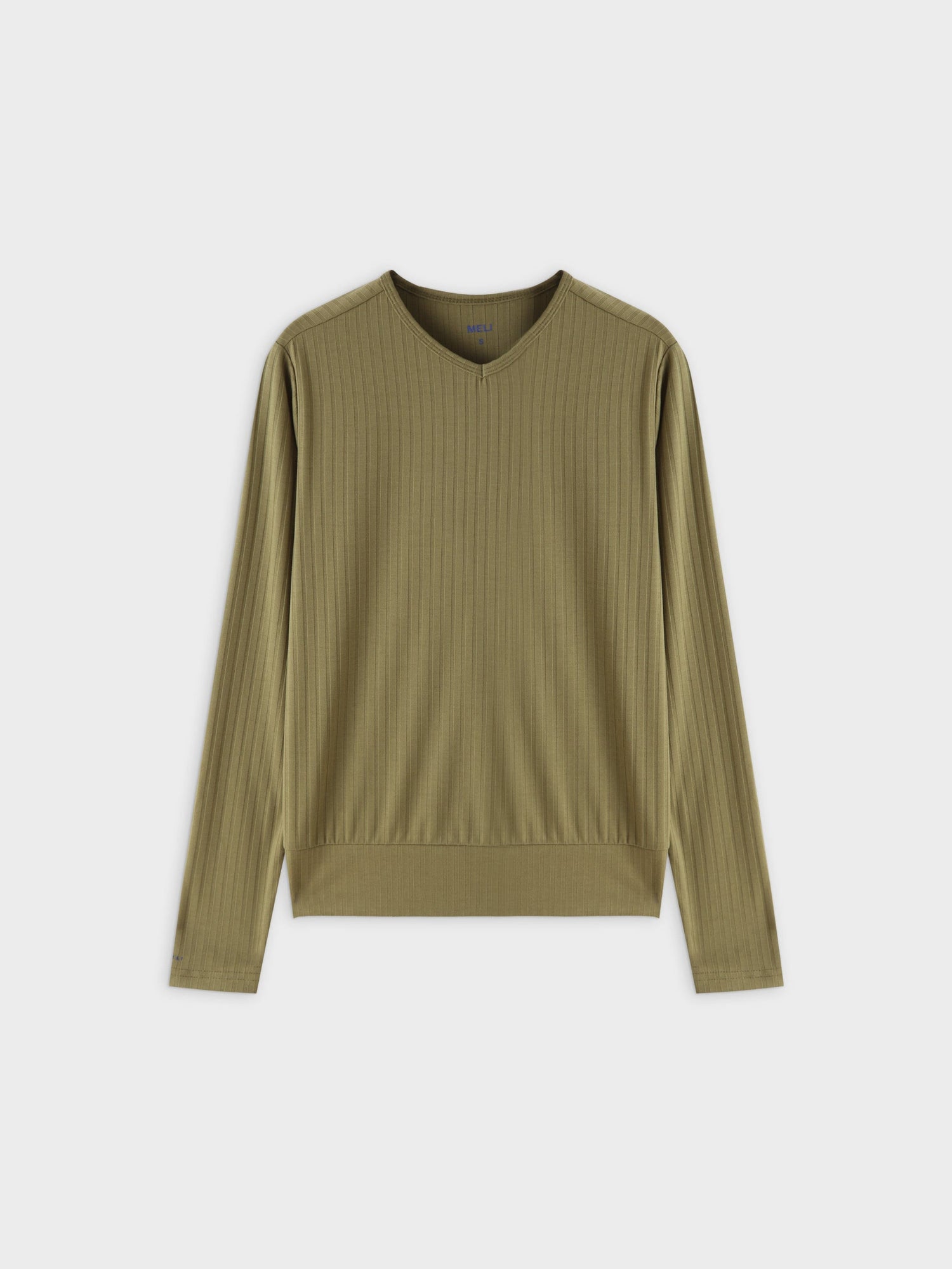 Ribbed High V Bomber-Olive