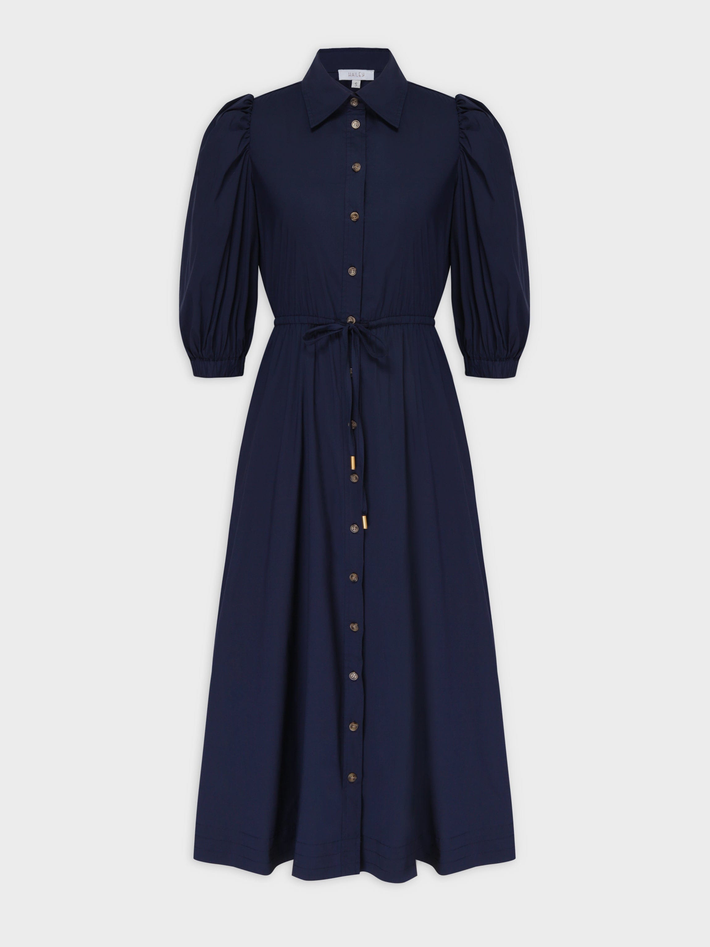 Polo Puff Dress-Navy