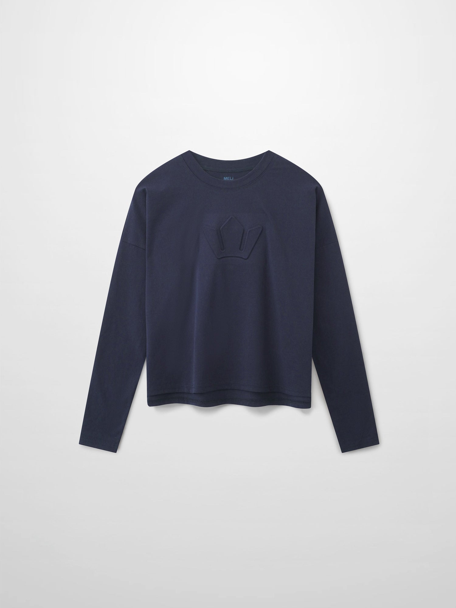 Crown Embossed T-Shirt-Navy