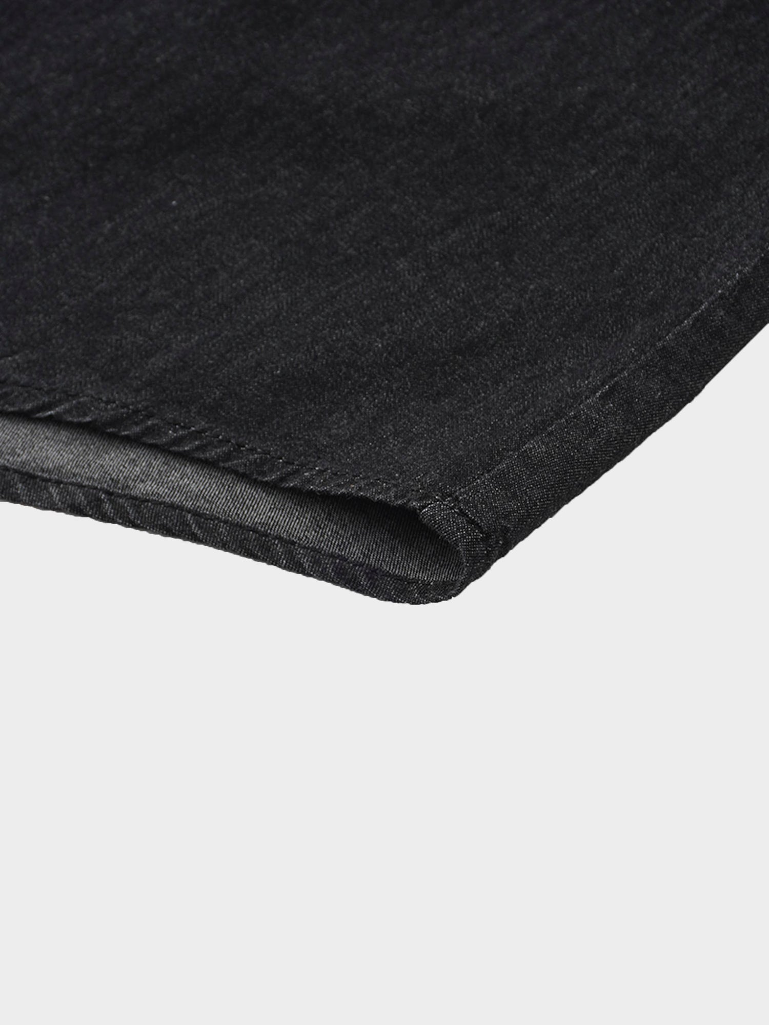 Denim Button Down Blouse-Black