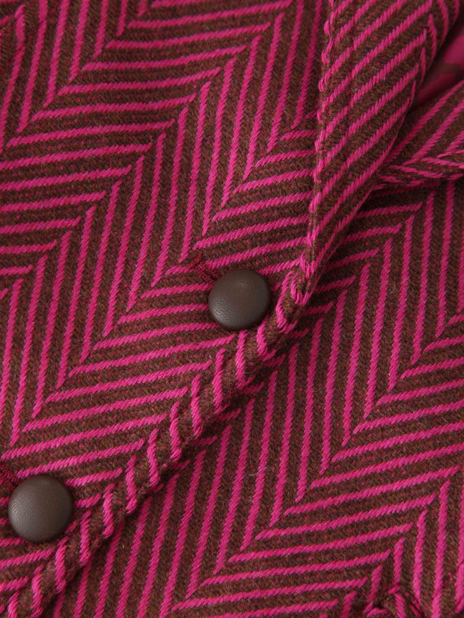 Fitted Blazer-Pink/Brown Herringbone
