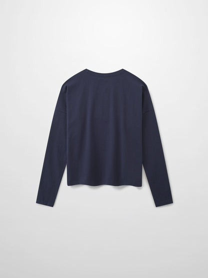Crown Embossed T-Shirt-Navy