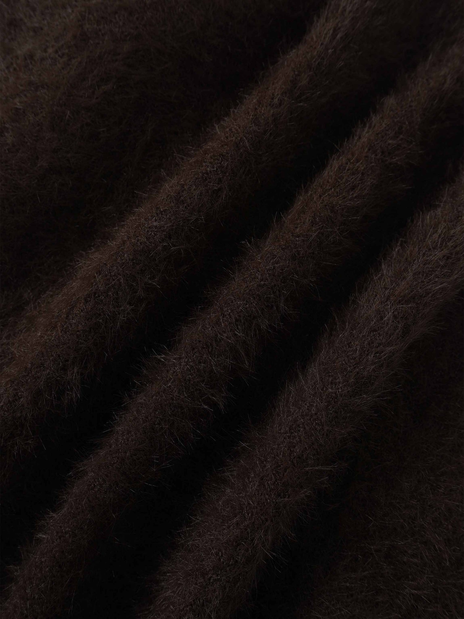 Mohair Shawl Collar Cardigan-Brown
