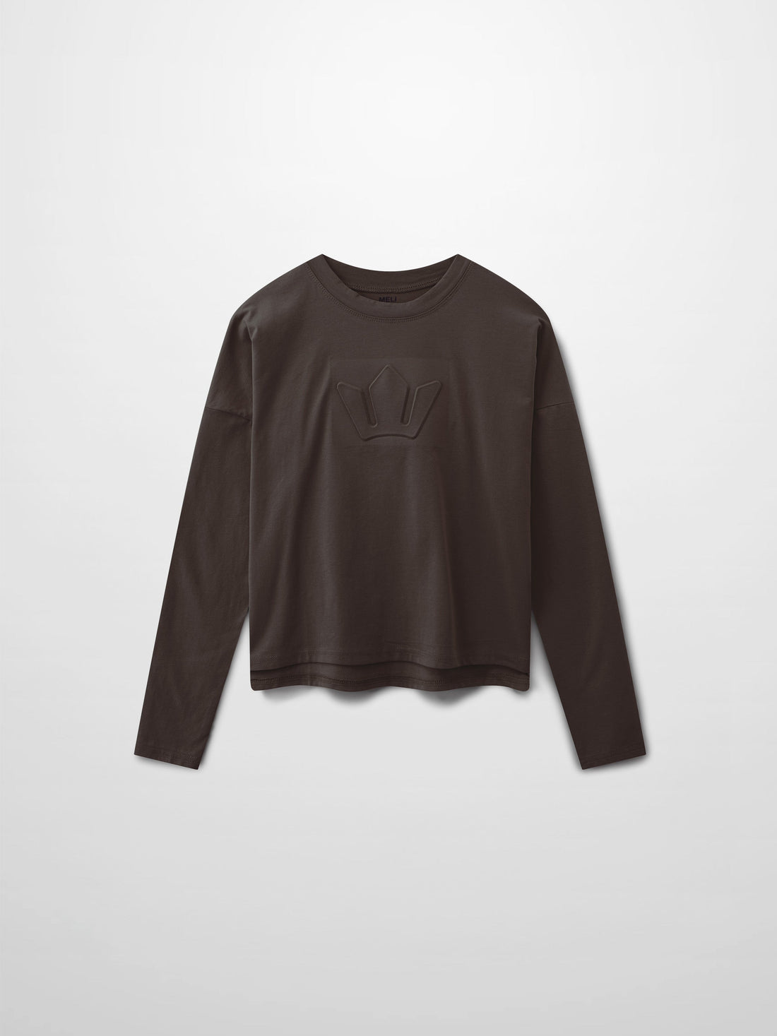 Crown Embossed T-Shirt-Brown