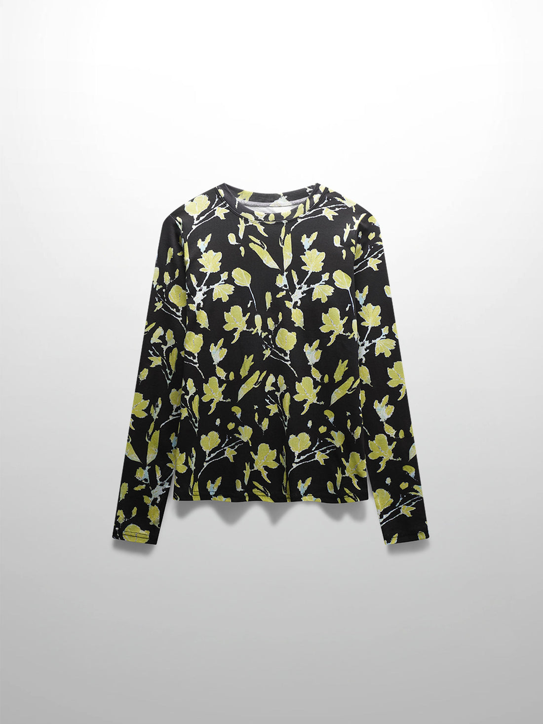 Basic Printed T-shirt-Neon Flower