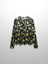 Basic Printed T-shirt-Neon Flower
