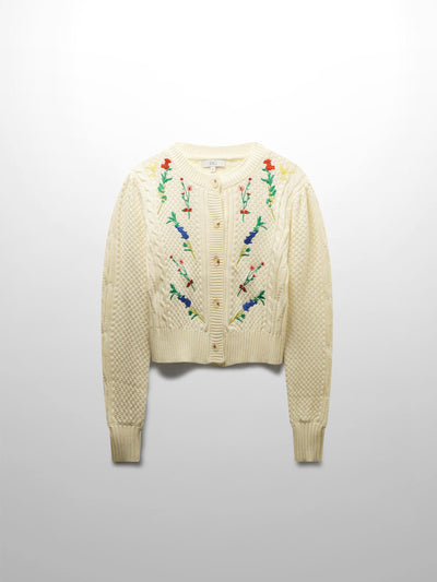 Embroidered Cardigan-Floral Confetti