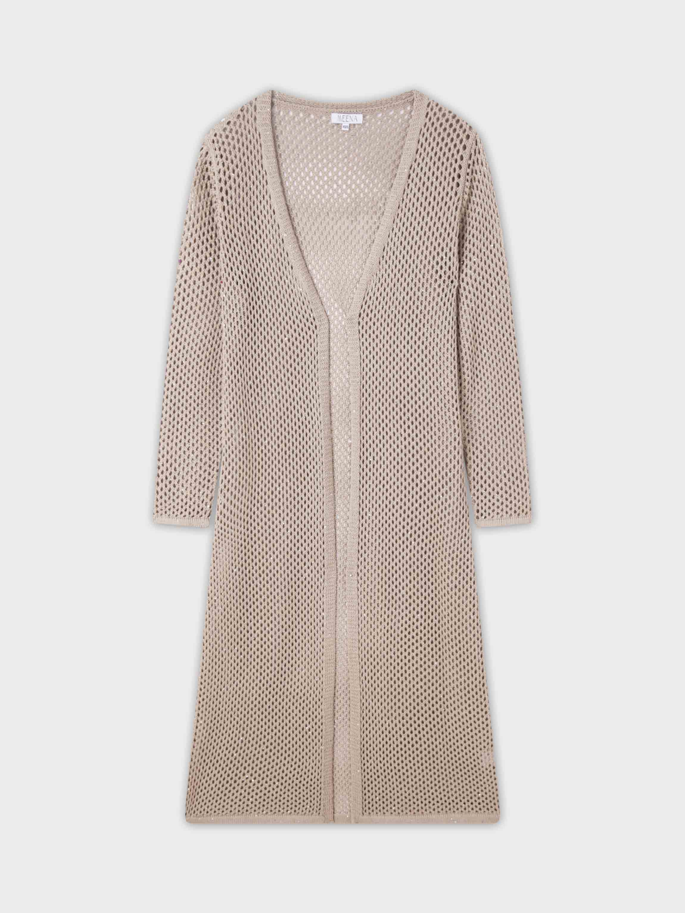 Crochet Duster-Taupe