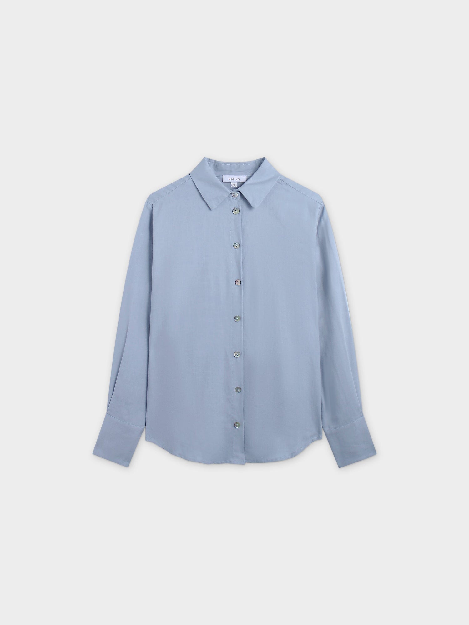 Linen Blouse-Light Blue