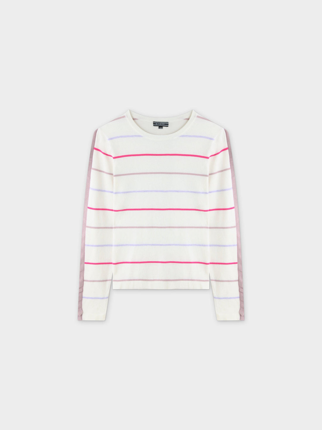 Ruffle Sleeve Sweater-Pink/Purple