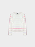 Ruffle Sleeve Sweater-Pink/Purple
