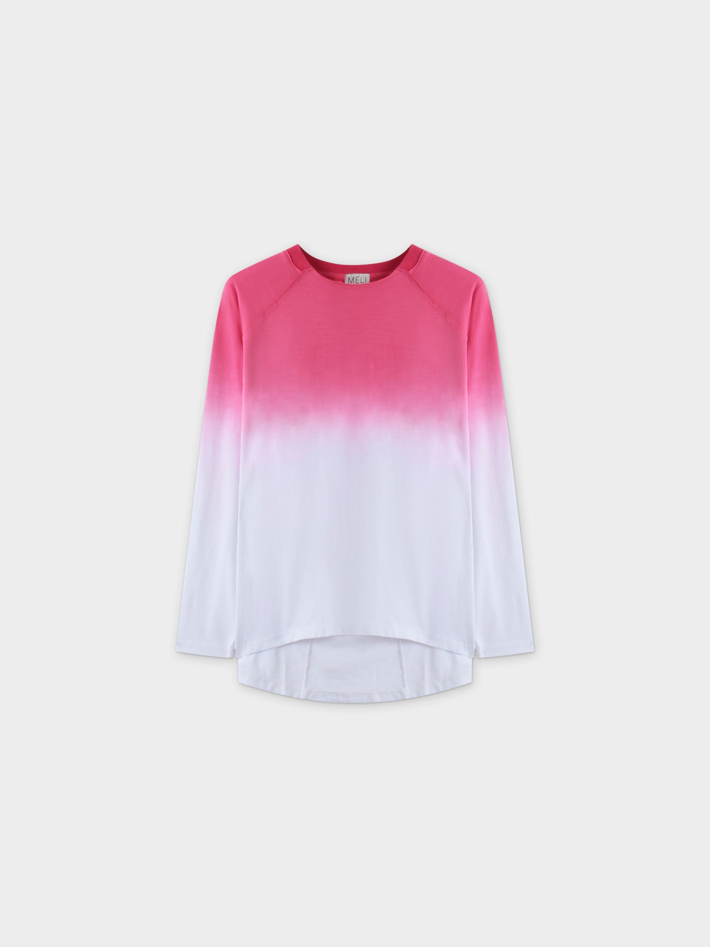 OMBRE PLEAT BACK TEE-PINK