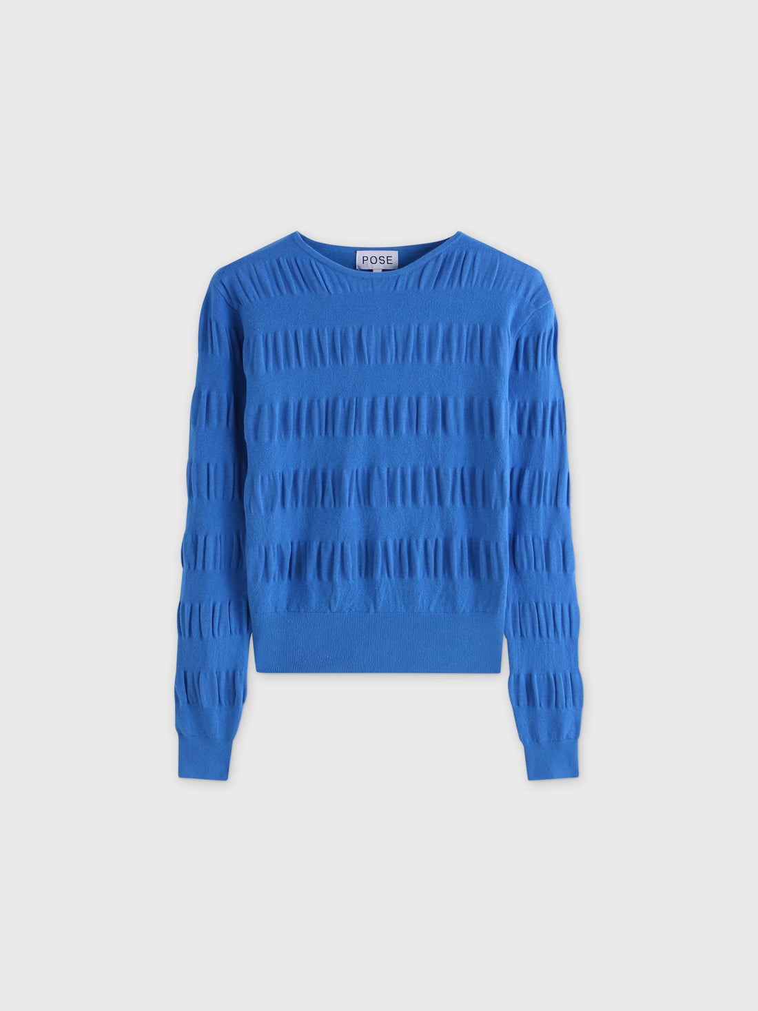 Ruched Sweater-Grecian Blue