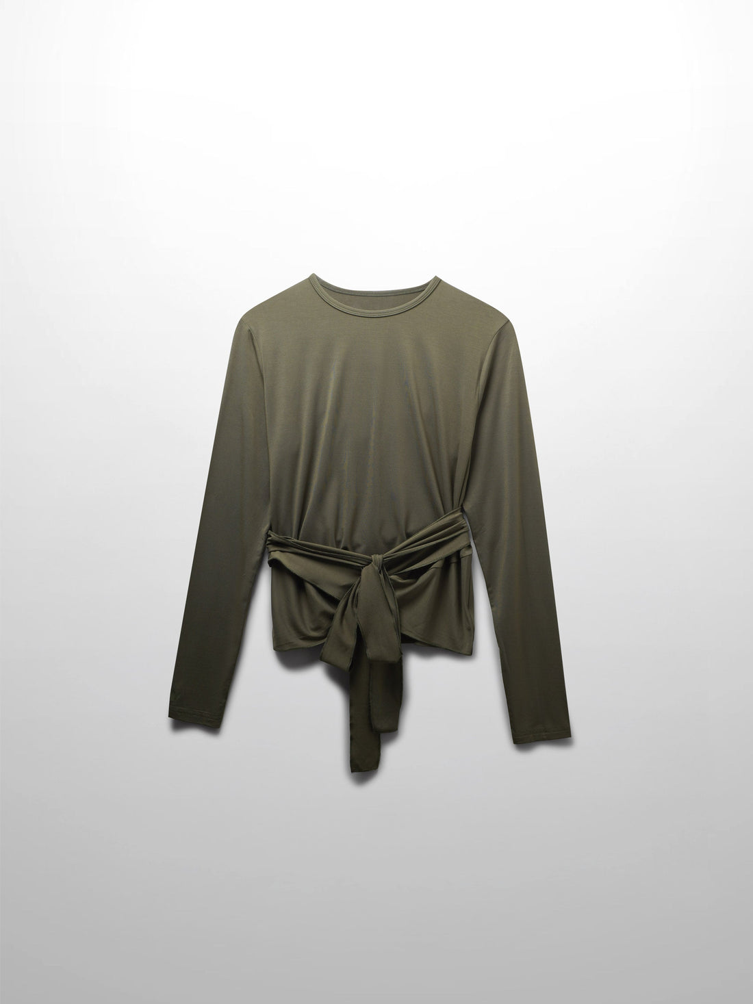 Wrap Tie Tee-Olive