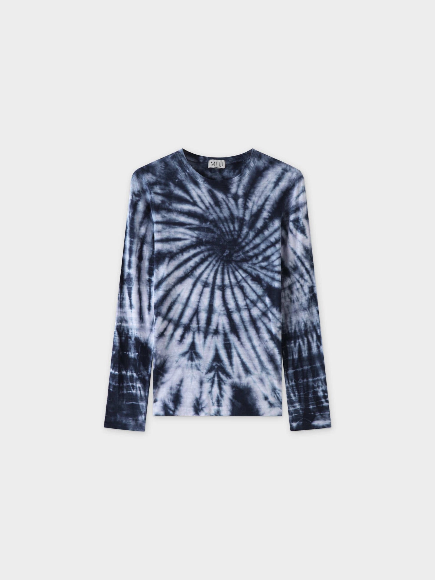 Tie Dye Swirl Tee-White/Blue