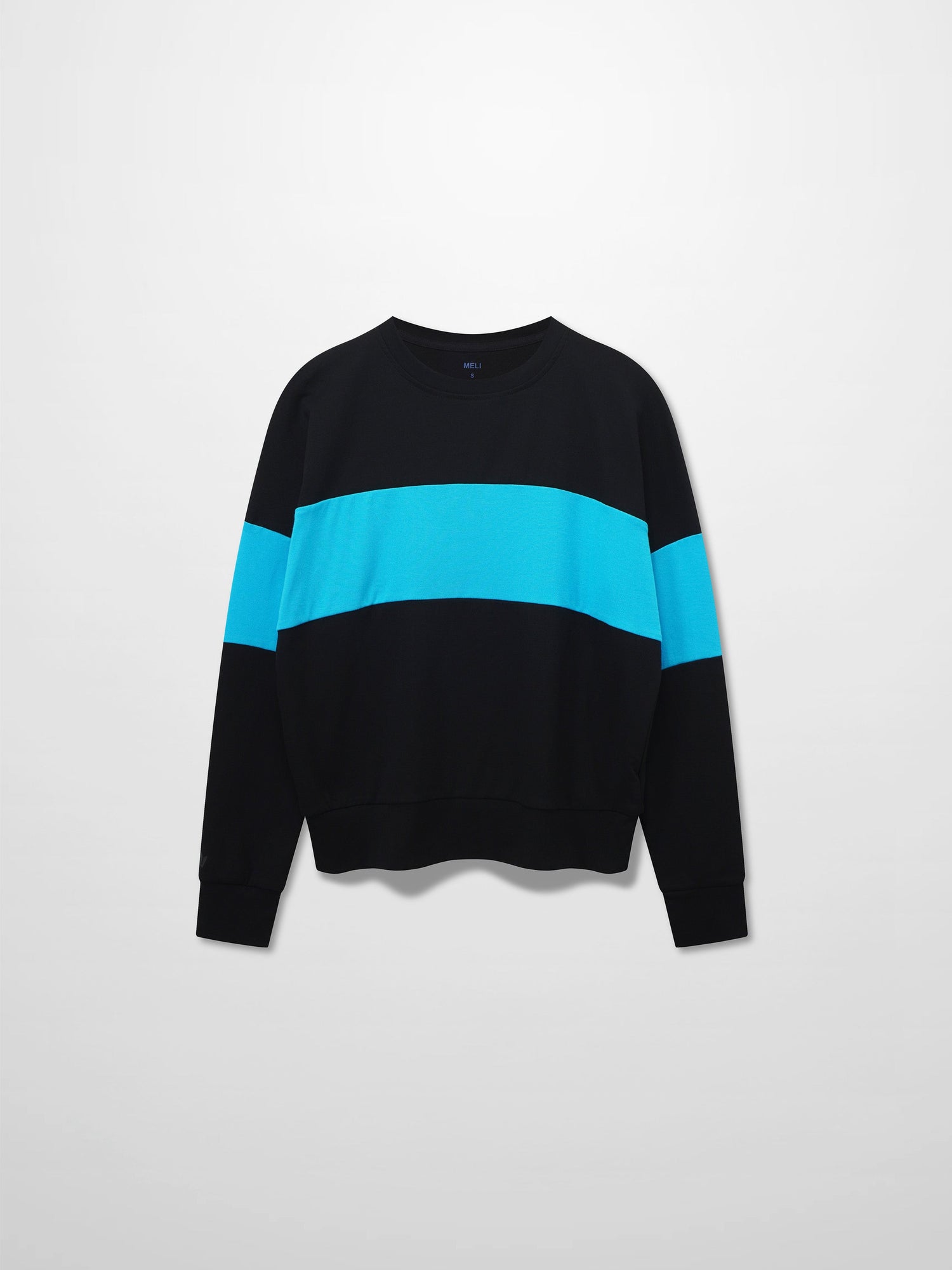 Wide Stripe Bomber-Black/Cobalt