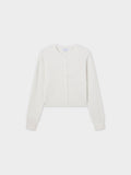 Button Down Ribbed Cardigan-Ivory