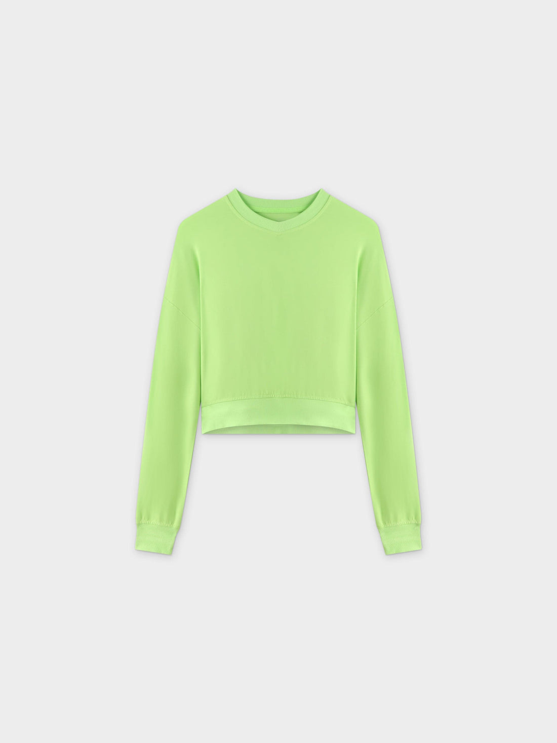 Cropped Tee-Lime Green