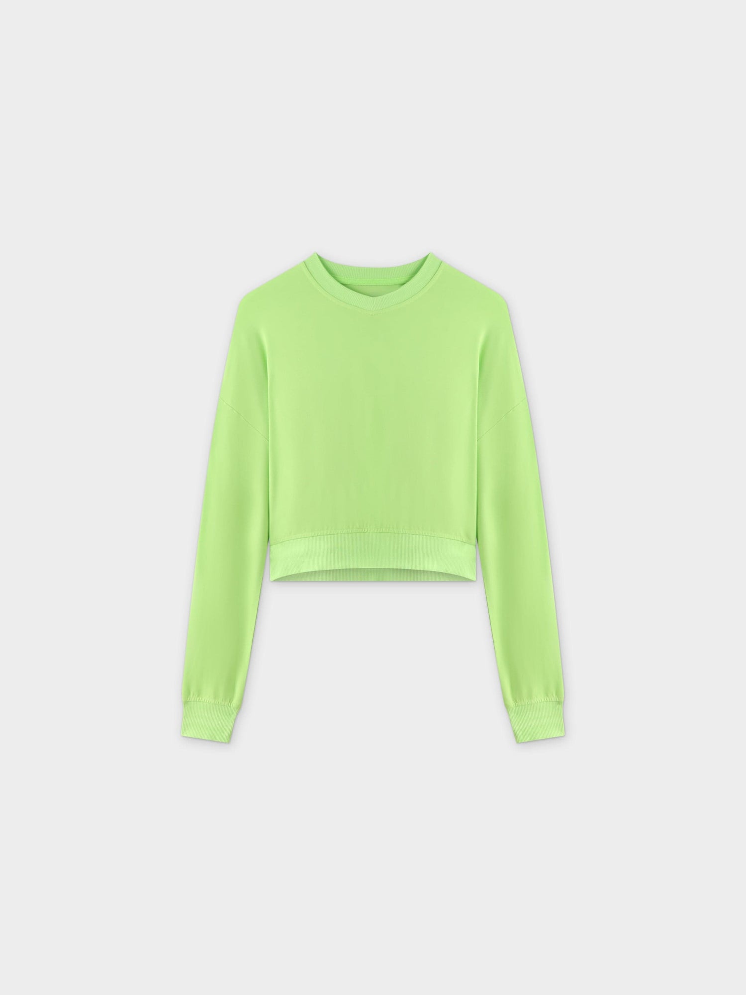 Cropped Tee-Lime Green