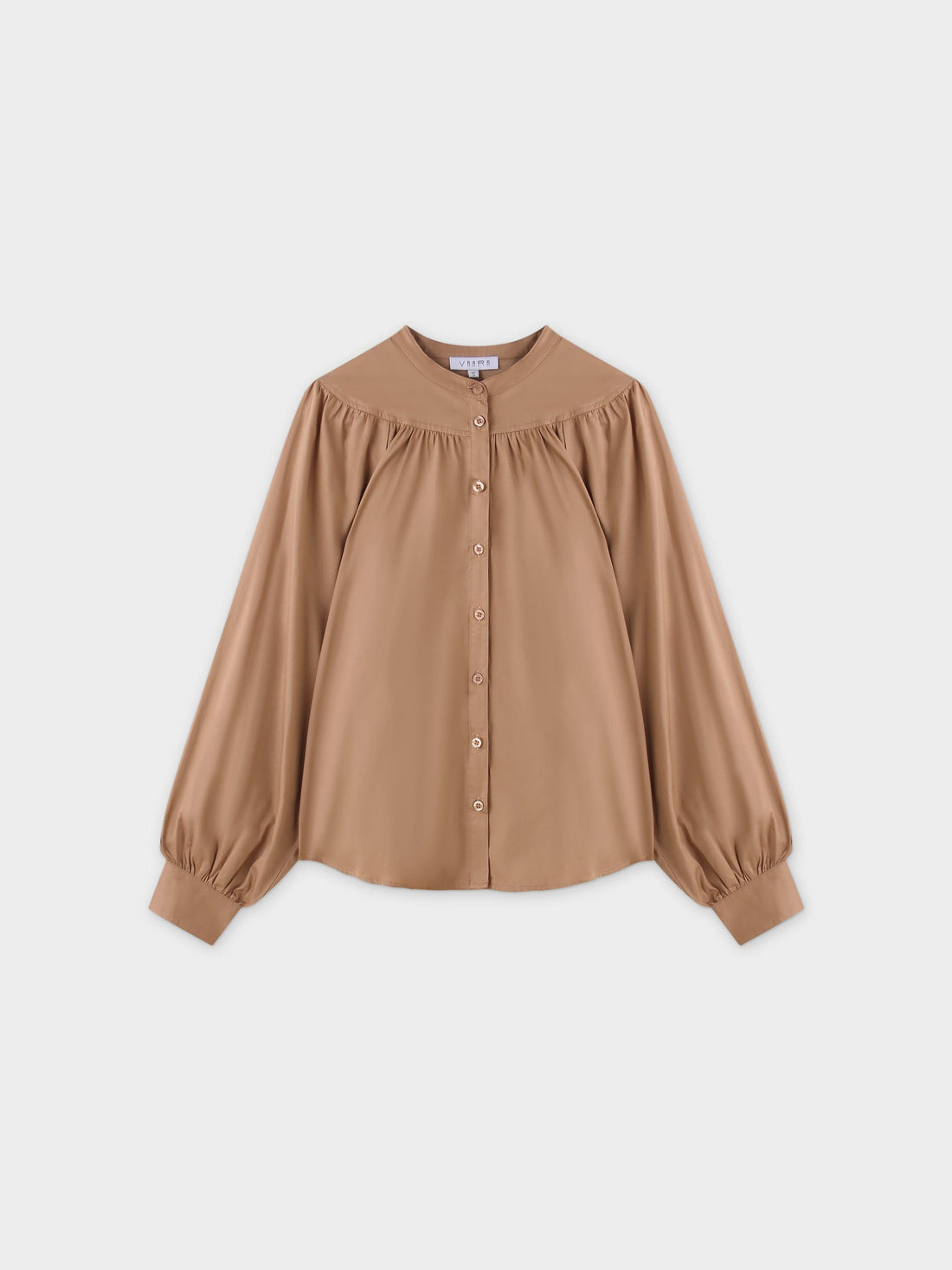 Gathered Top Blouse-Tan