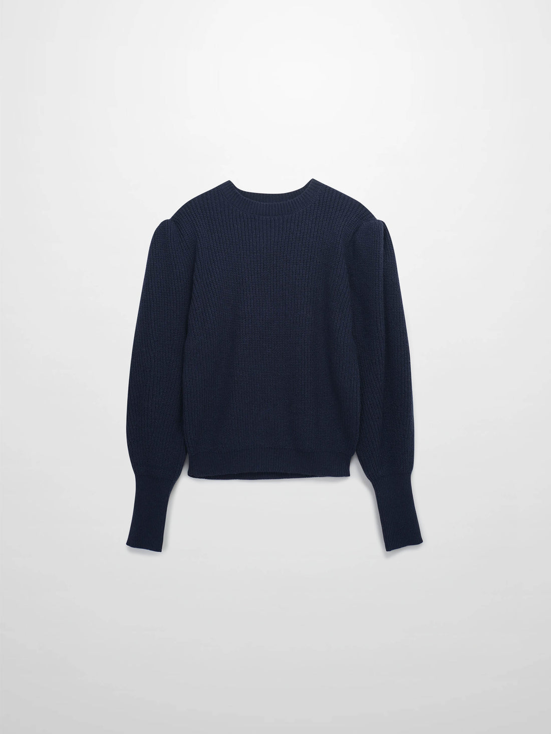 Puff Sleeve Sweater-Navy