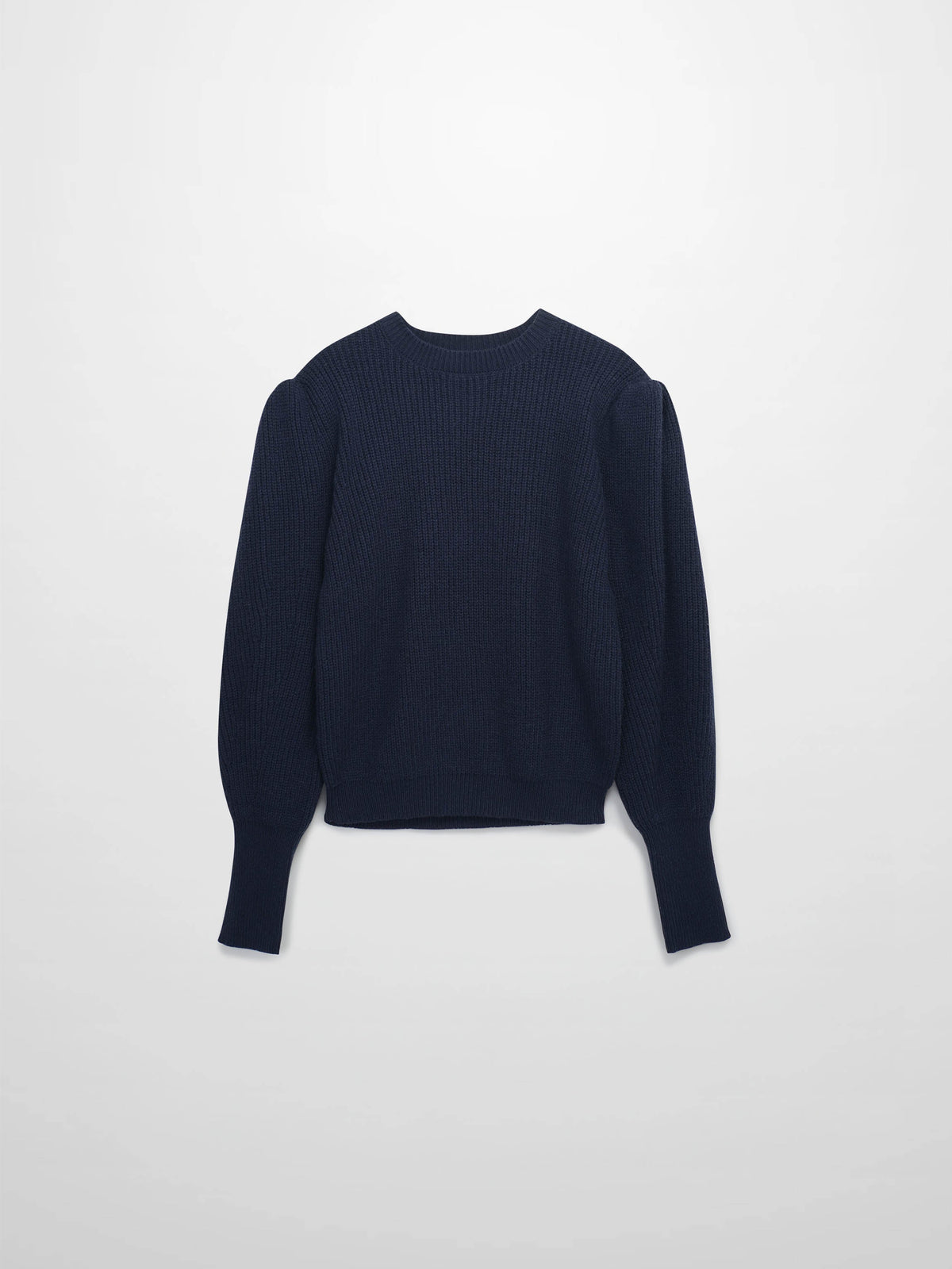 Puff Sleeve Sweater-Navy